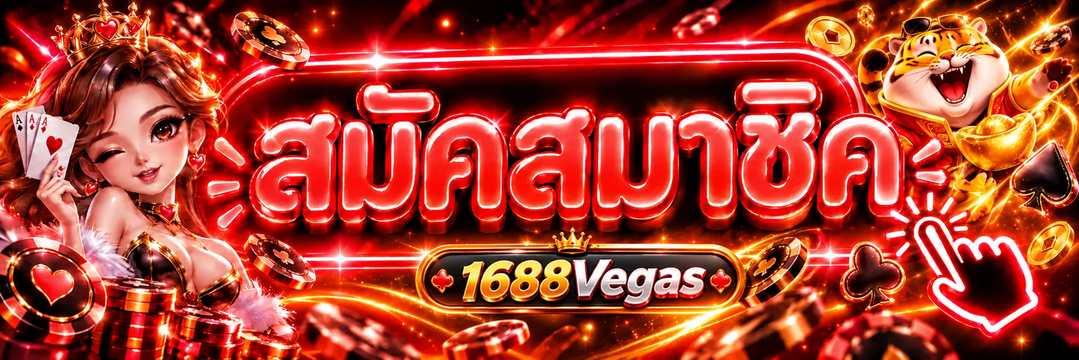 แบนเนอร์เข้าสู่ระบบ 1688Vegas สำหรับสมาชิก