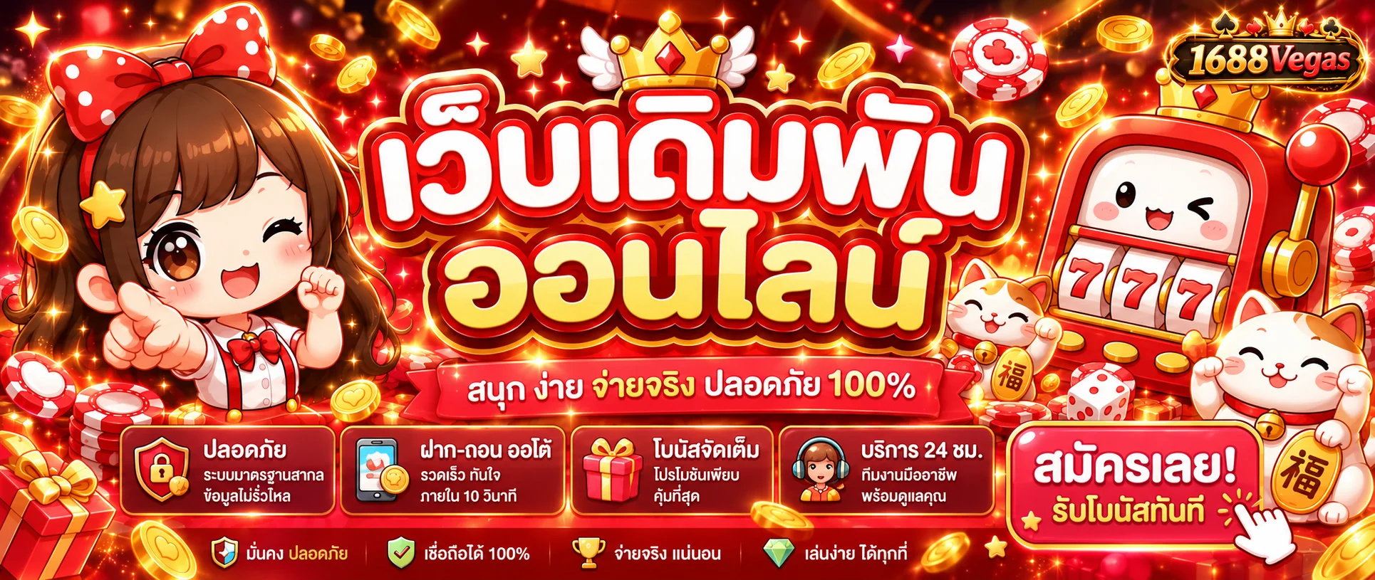 1688Vegas ทางเข้าเว็บตรง คาสิโน สล็อต บาคาร่าออนไลน์